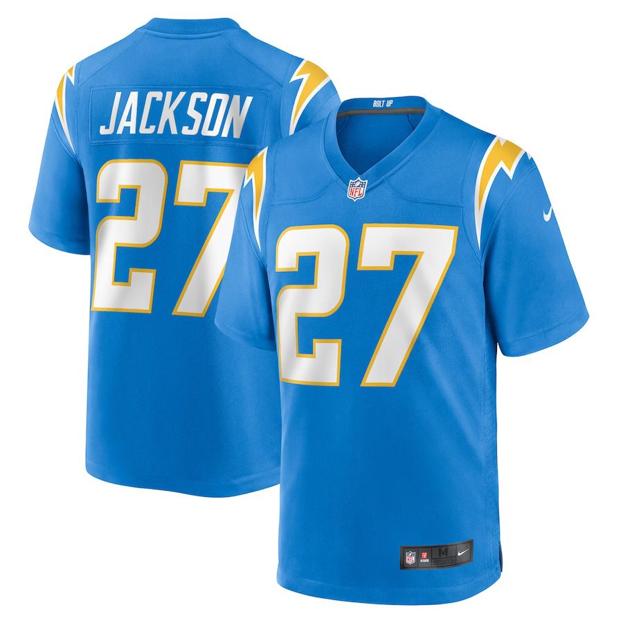 Men Los Angeles Chargers 27 J.C. Jackson Nike Powder Blue Game NFL Jersey